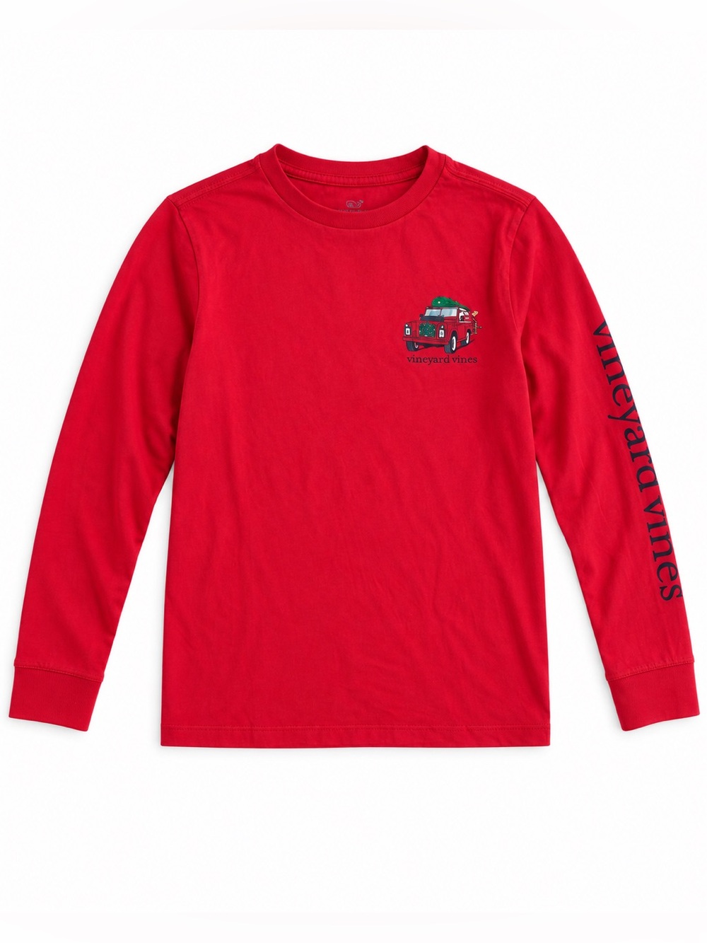 Vineyard Vines Holiday Christmas Long Sleeve Shirt Red Size Small
